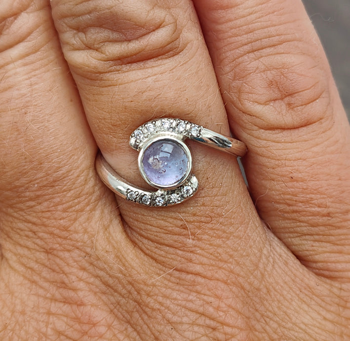 Embrace Ashes in Glass Ring
