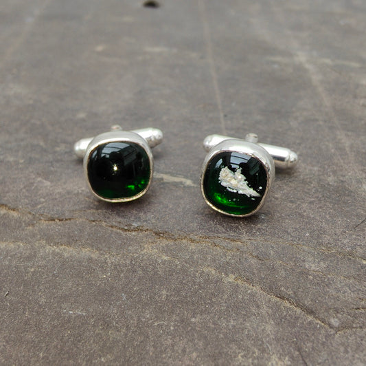 Mettle Ashes in Glass Cufflinks