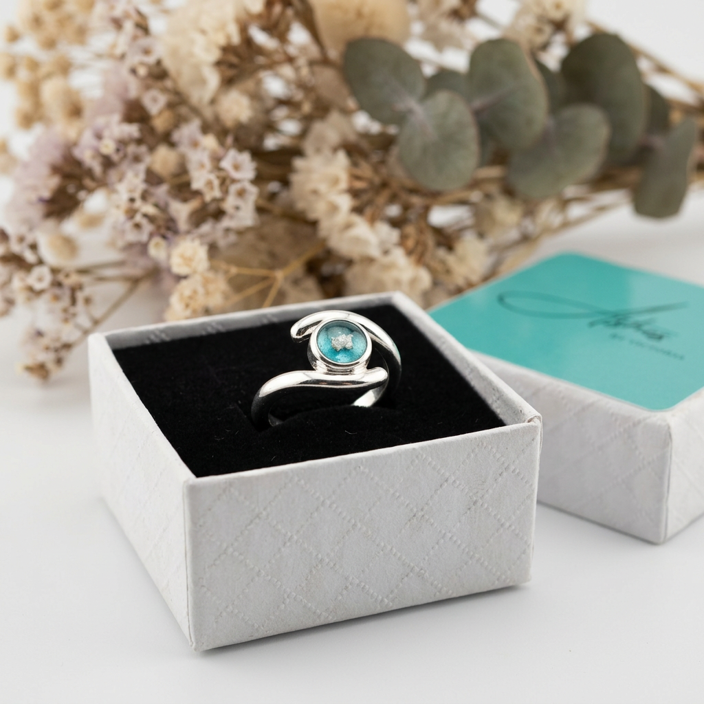Cwtch Ring Ashes in Glass