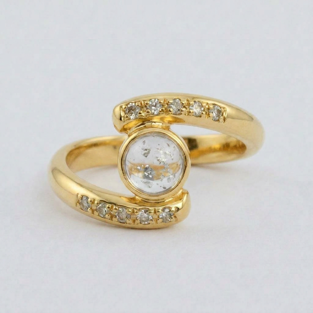 Embrace Ashes in Glass Ring
