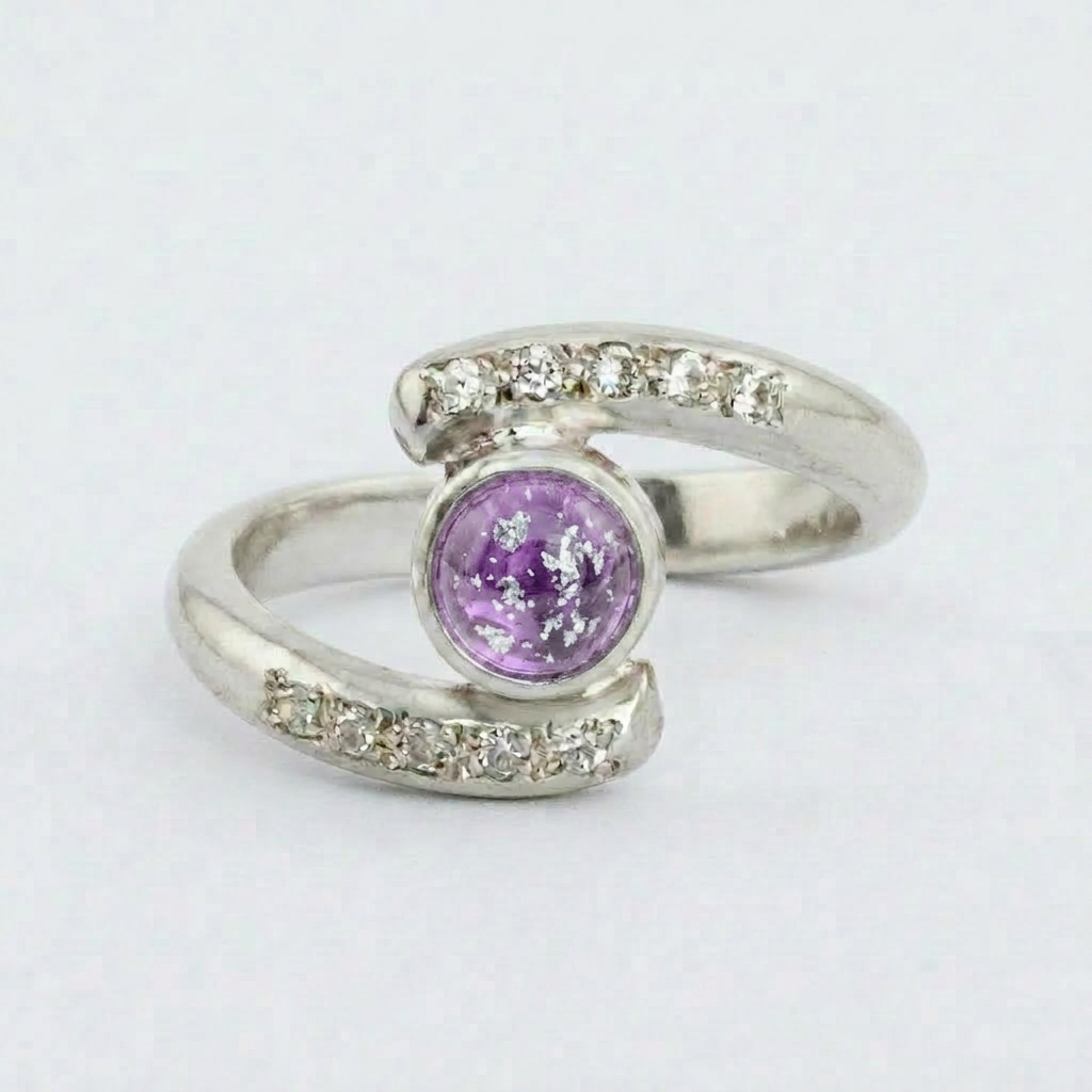 Embrace Ashes in Glass Ring
