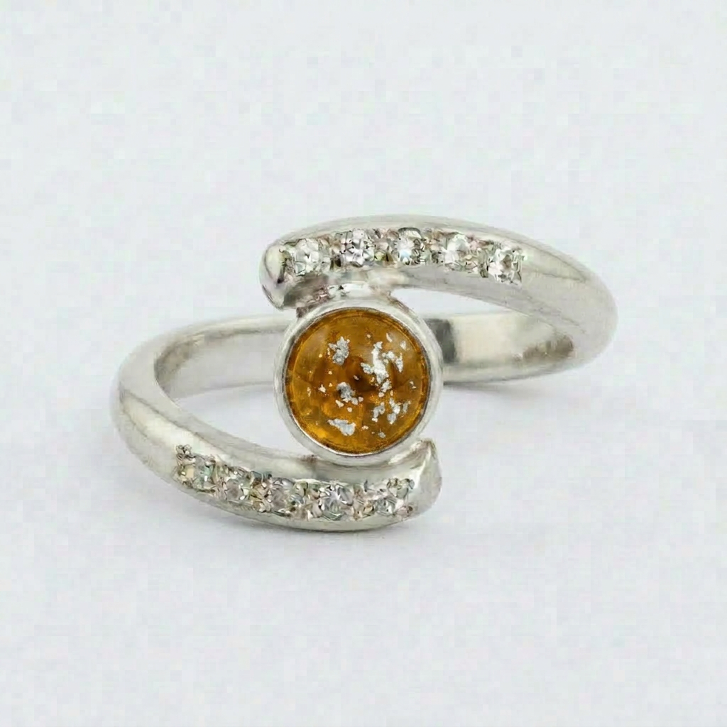 Embrace Ashes in Glass Ring