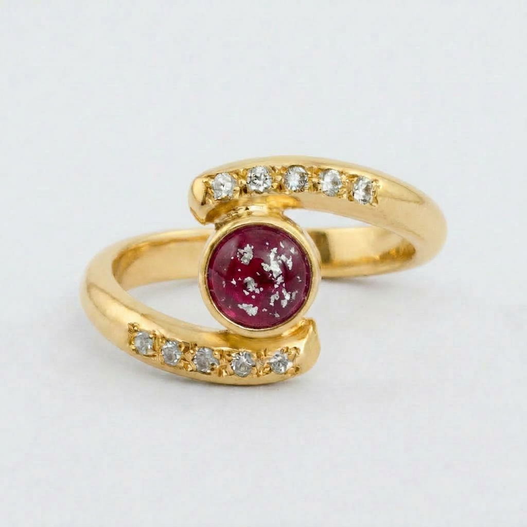 Embrace Ashes in Glass Ring