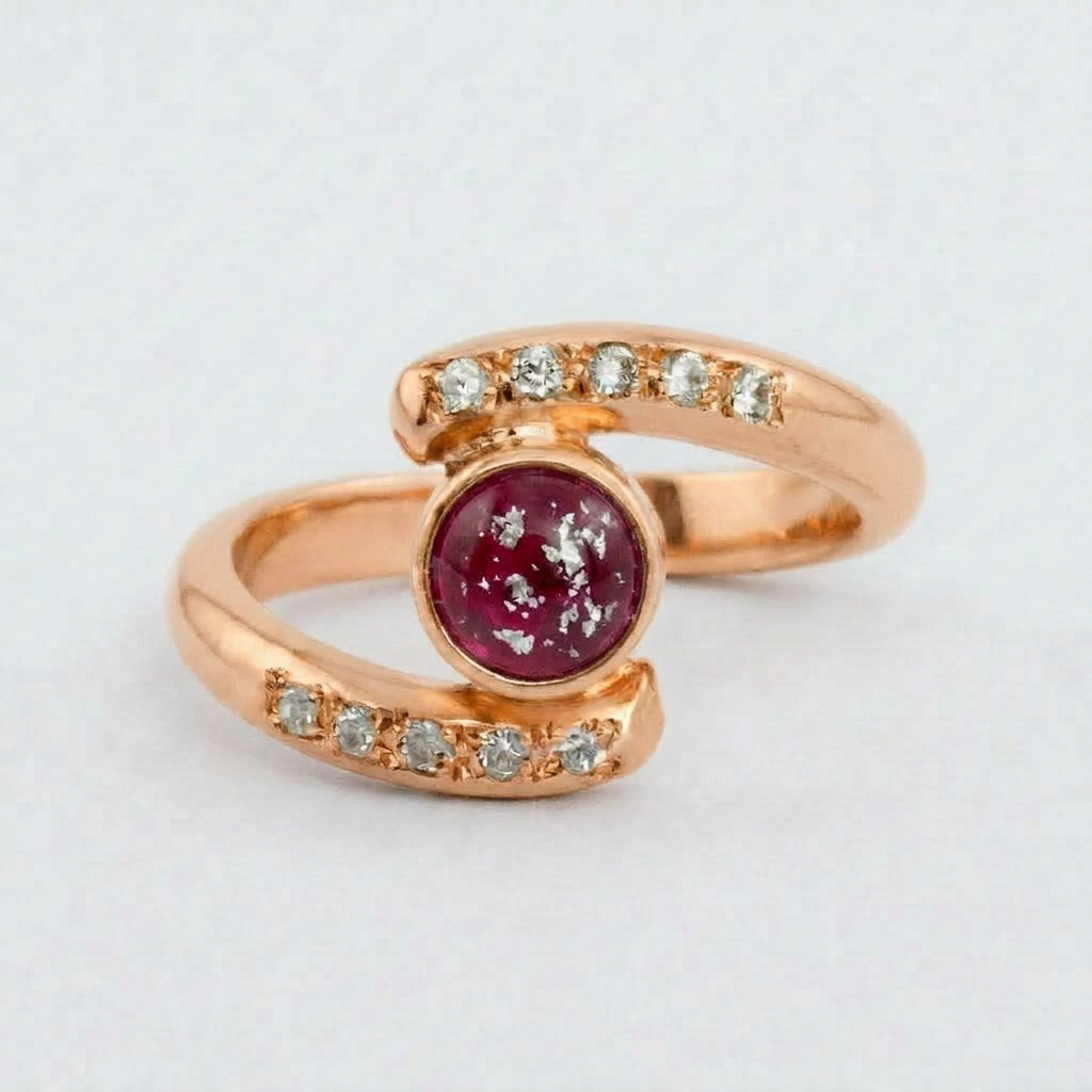 Embrace Ashes in Glass Ring
