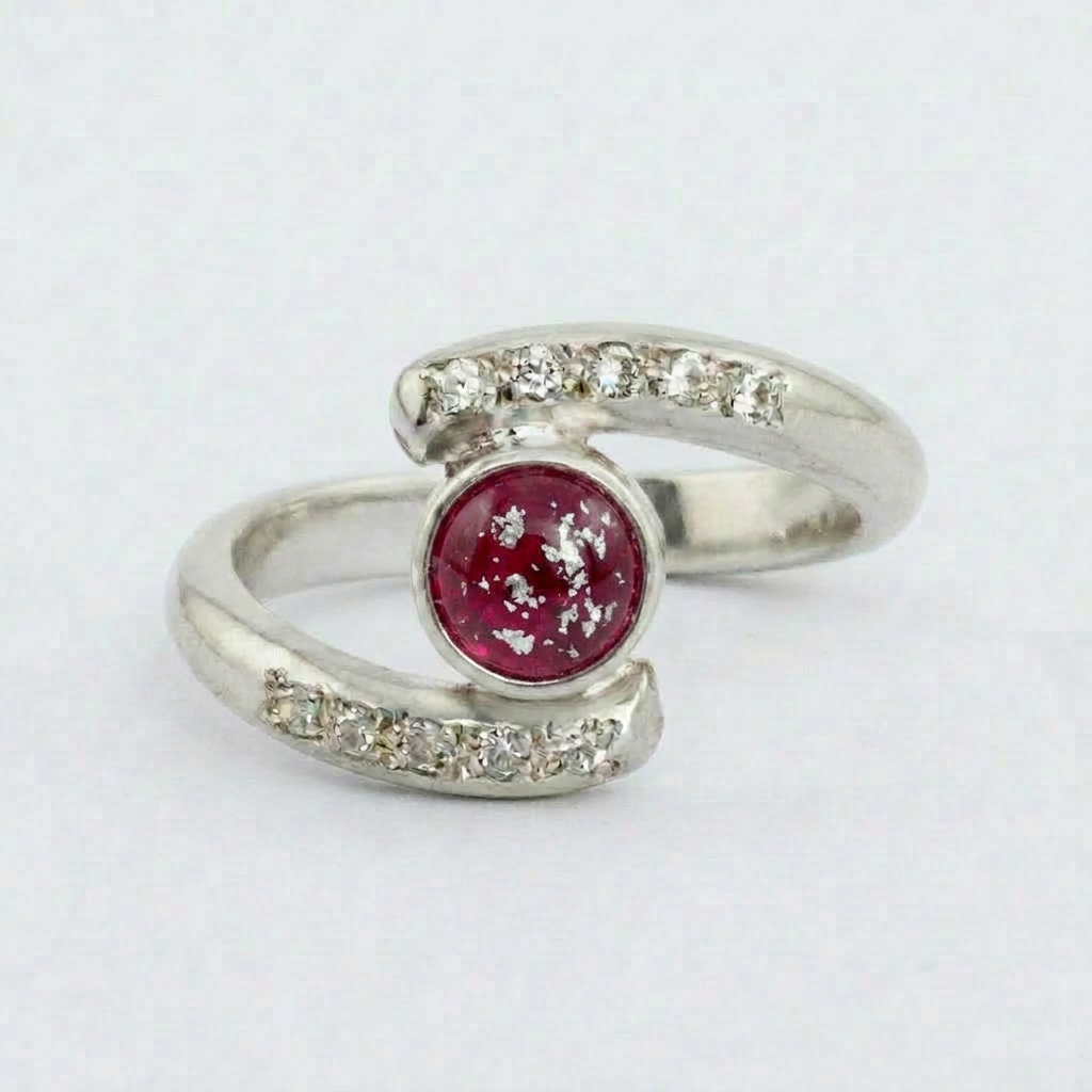Embrace Ashes in Glass Ring