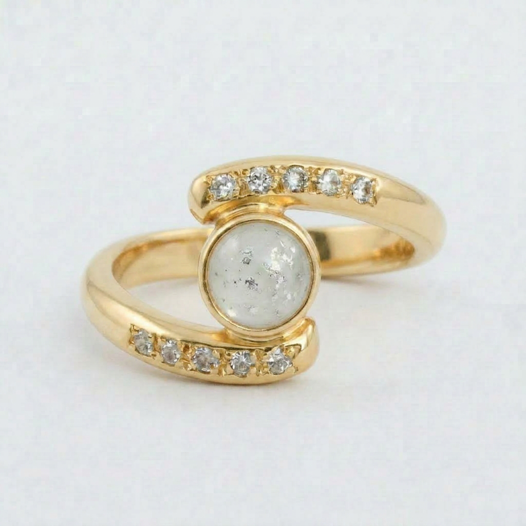 Embrace Ashes in Glass Ring