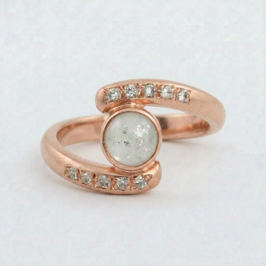 Embrace Ashes in Glass Ring