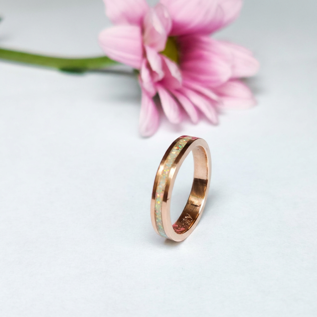 Inlay Ashes Memorial Ring