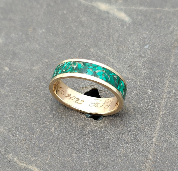 Inlay Ashes Memorial Ring