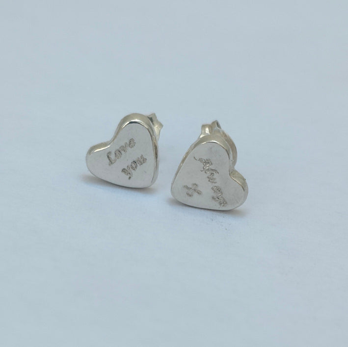 Whisper Heart Stud Earrings