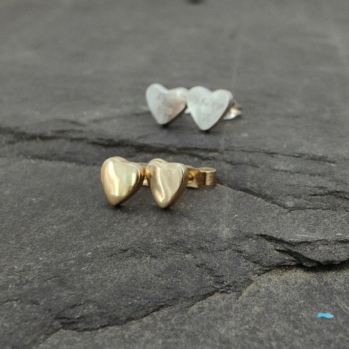 Whisper Heart Stud Earrings