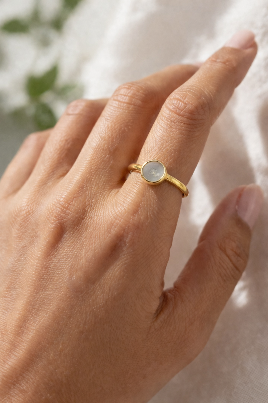 Purity Ashes in Glass Ring