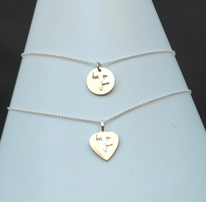 Handwriting Engraving Pendant