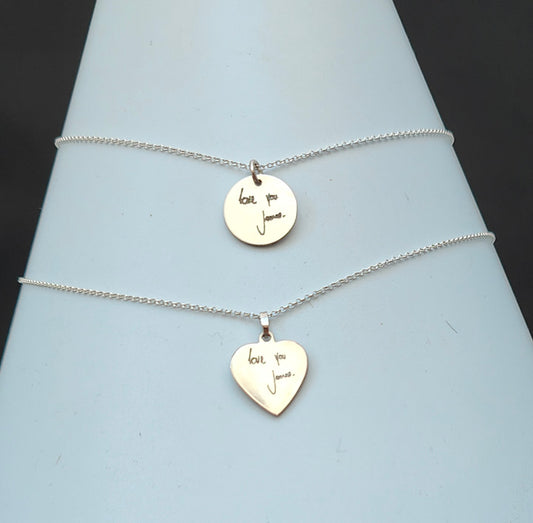 Handwriting Engraving Pendant