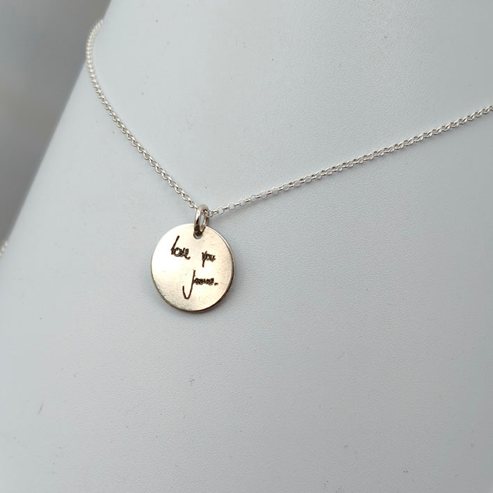 Handwriting Engraving Pendant