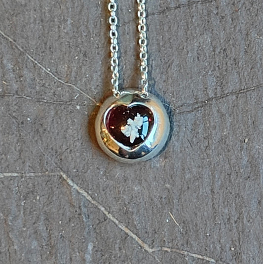 Pebble Ashes in Glass Pendant
