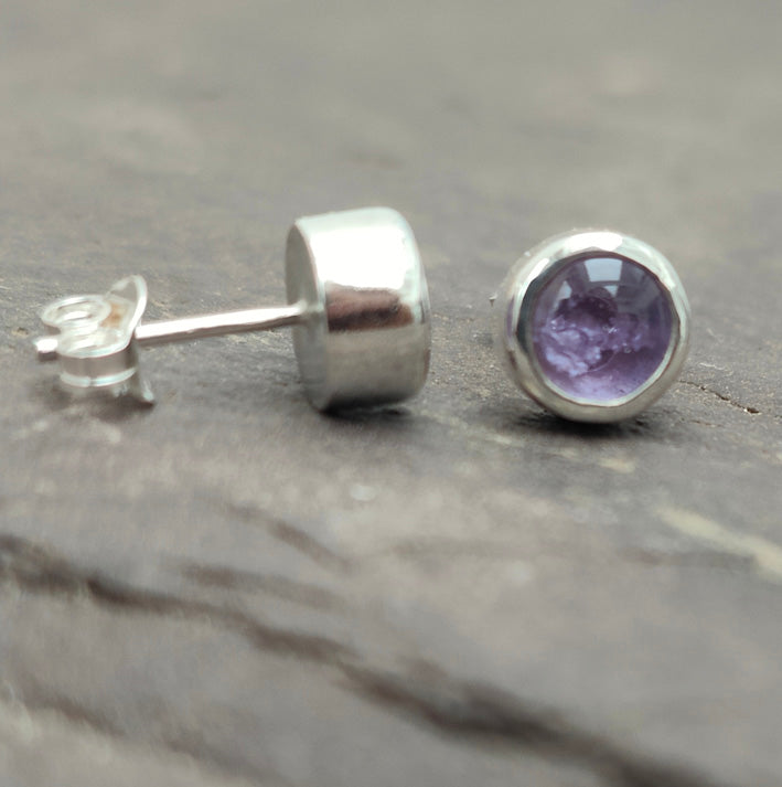Purity Stud Earrings Ashes in Glass